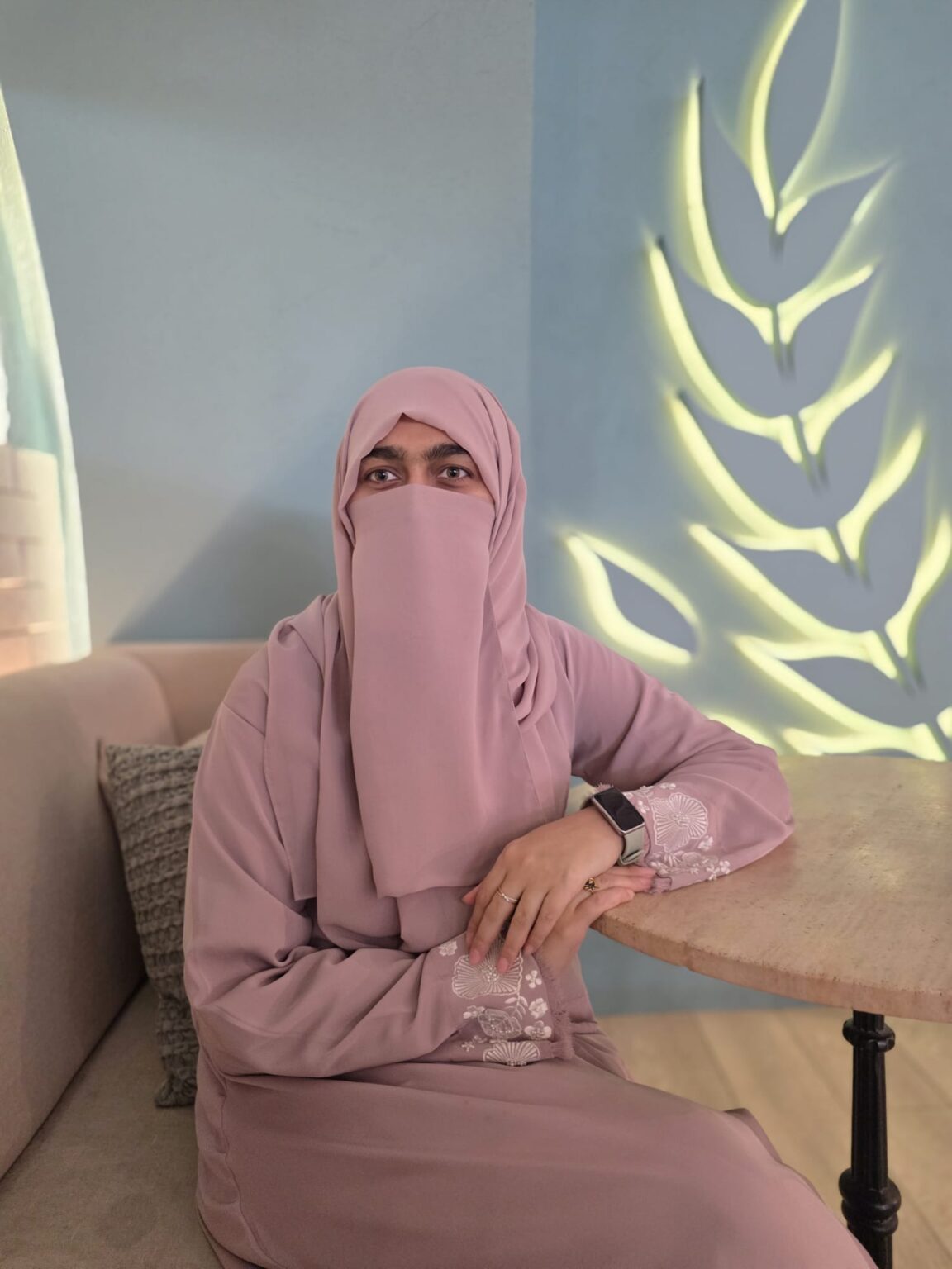 Rahma in a calm indoor coaching setting